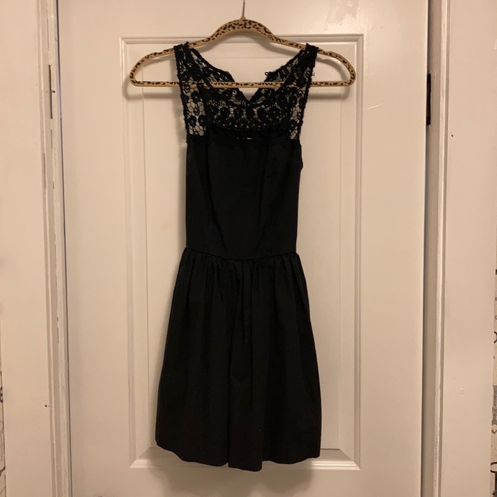 Blue lace dress